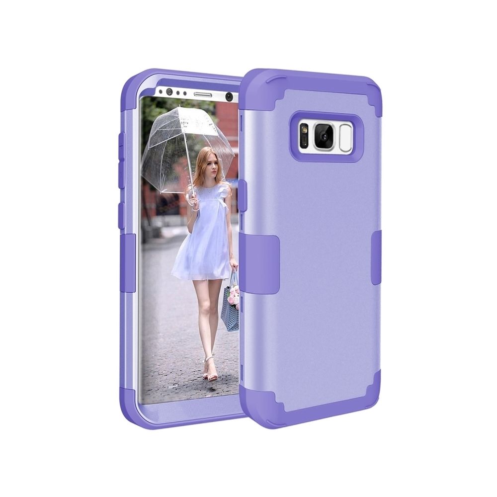 Wewoo - Coque renforcée Violet pour Samsung Galaxy S8 Dropproof 3 en 1 Housse en silicone téléphone mobile - Coque, étui smartphone