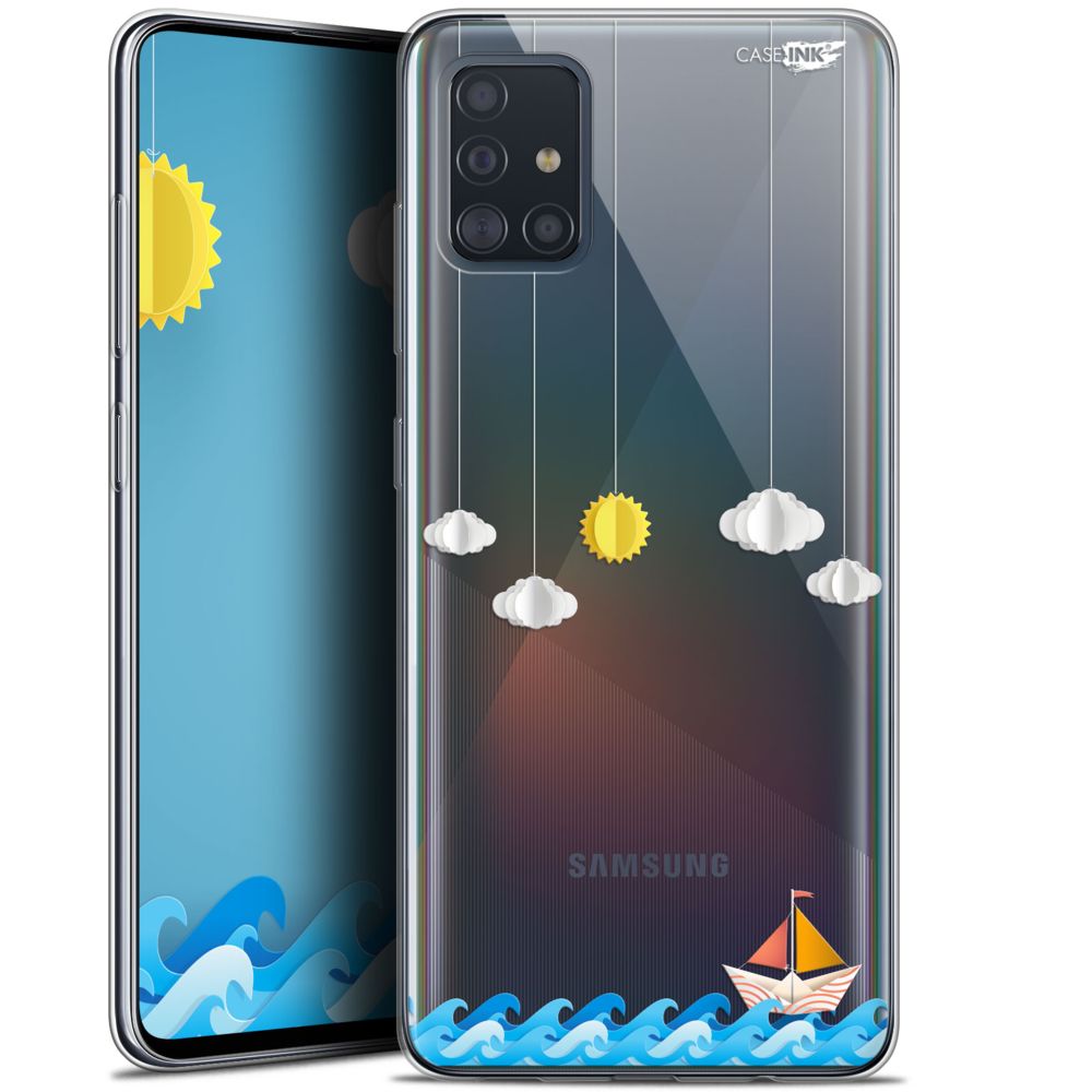 Caseink - Coque arrière Samsung Galaxy A51 (A515) (6.5 ) Gel HD [ Nouvelle Collection - Souple - Antichoc - Imprimé en France] Petit Bateau en Mer - Coque, étui smartphone