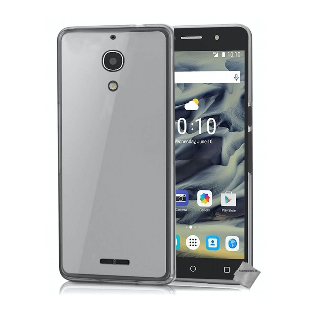 Htdmobiles - Housse etui coque pochette silicone gel fine pour Alcatel One Touch Pixi 4 4G (6.0) + film ecran - BLANC TRANSPARENT - Autres accessoires smartphone