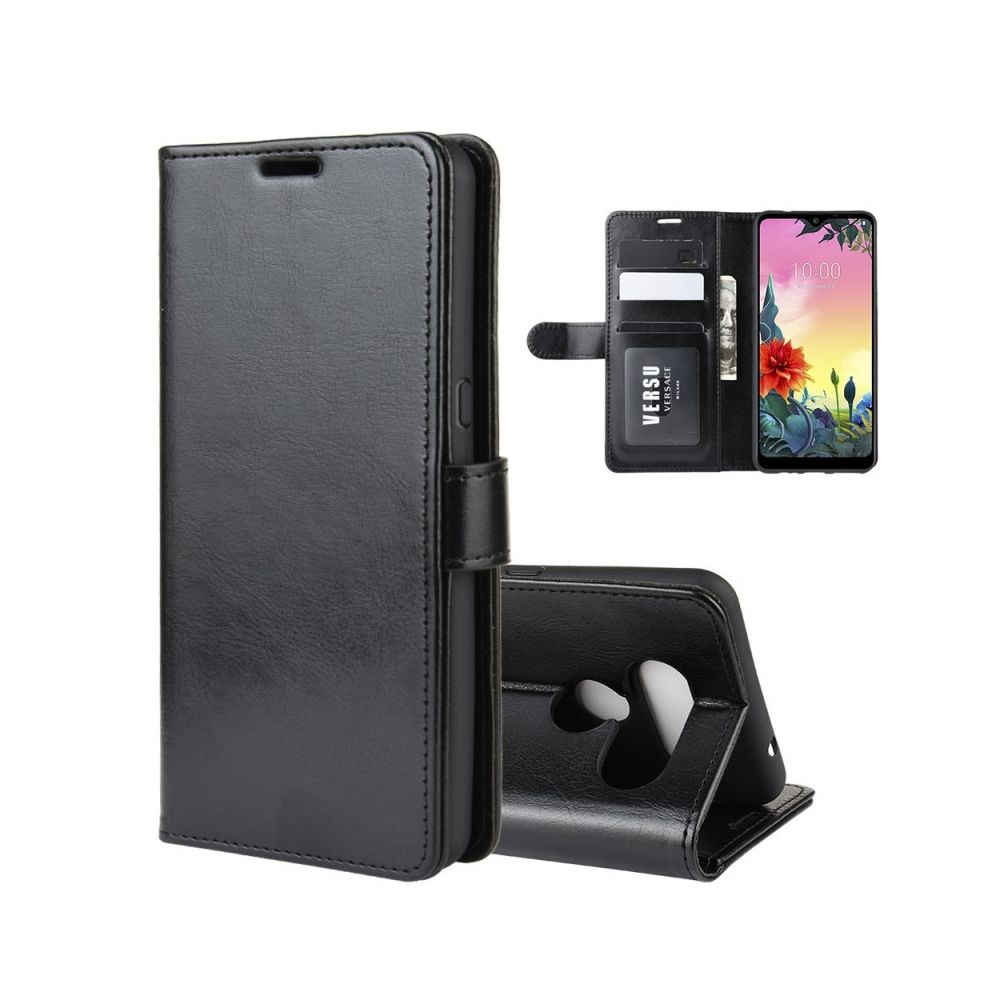 Wewoo - Housse Coque Pour LG K50S R64 Texture Étui de protection à rabat horizontal unique avec support et fentes cartes et portefeuille et cadre photo noir - Coque, étui smartphone