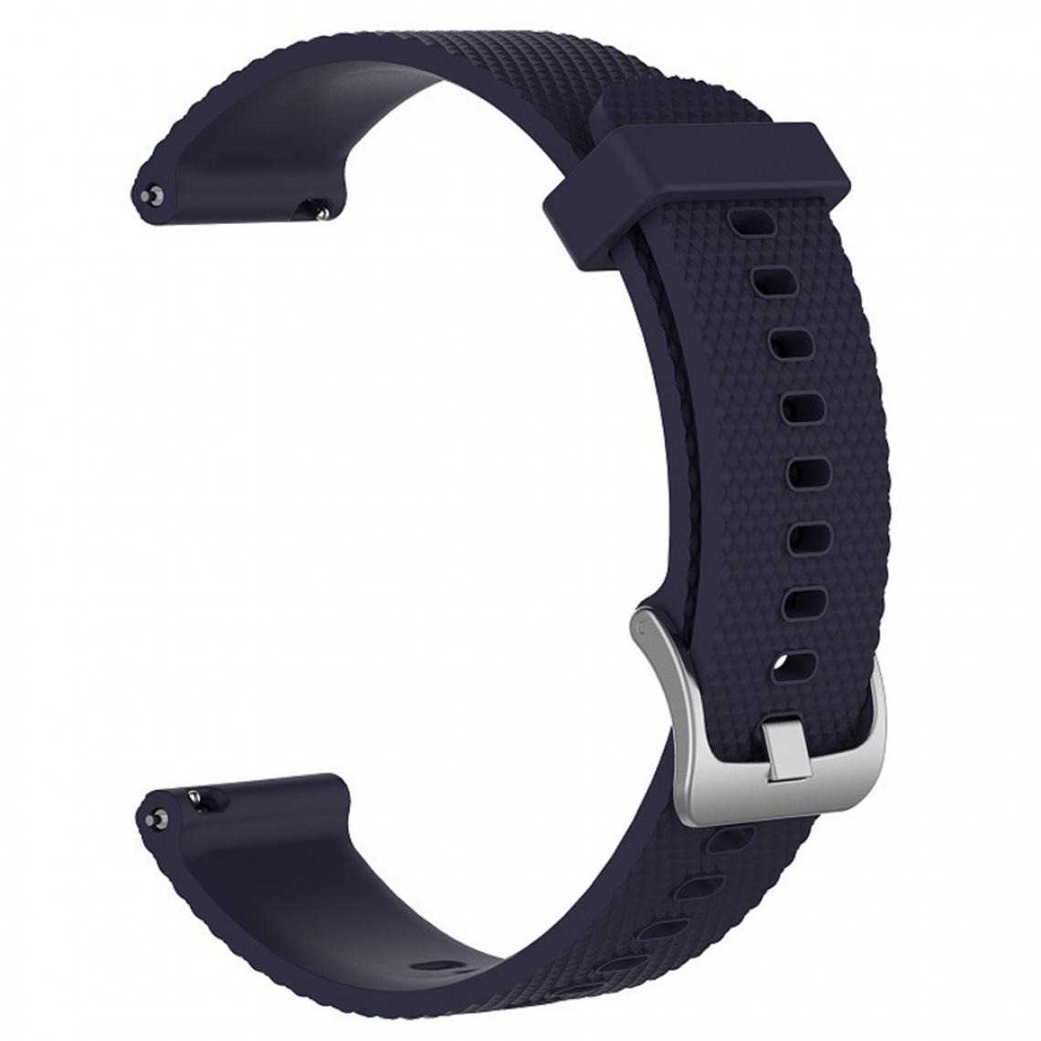 marque generique - Bracelet en silicone souple pour montre de sport Huawei Watch GT / Honor Magic bleue - Accessoires montres connectées