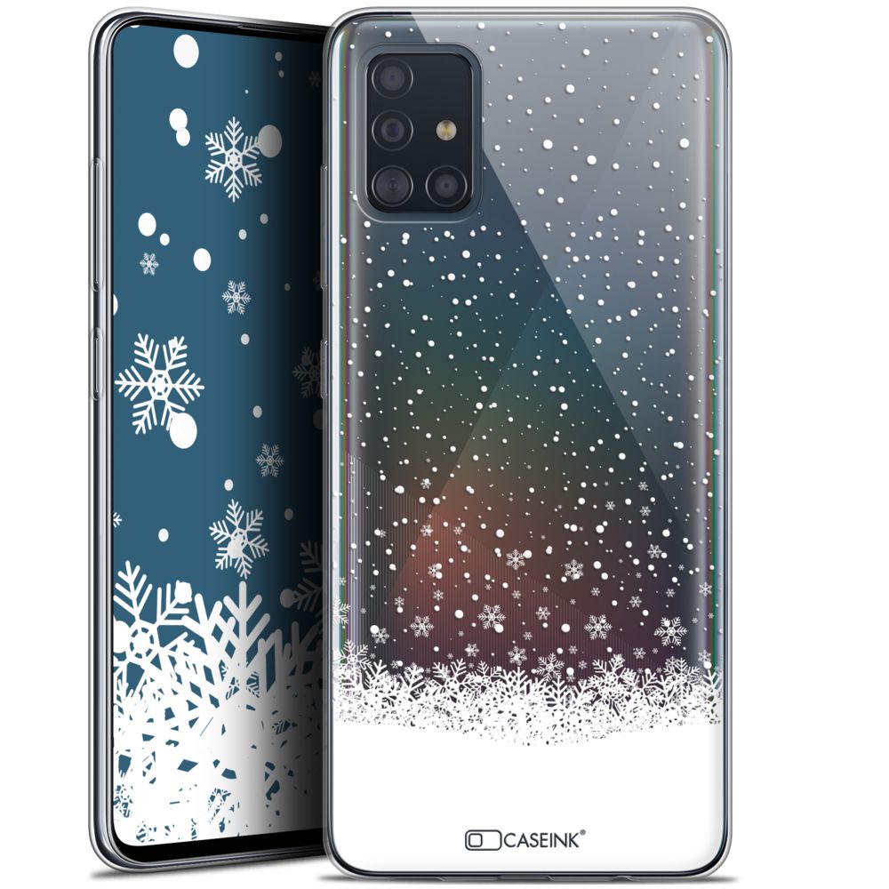 Caseink - Coque Pour Samsung Galaxy A51 (A515) (6.5 ) [Gel HD Collection Noël 2017 Design Flocons de Neige - Souple - Ultra Fin - Imprimé en France] - Coque, étui smartphone