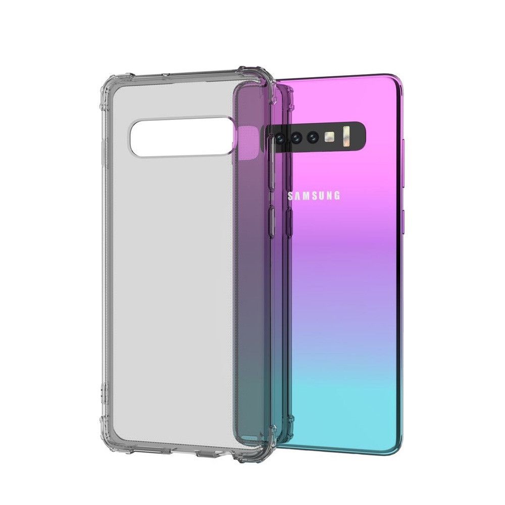 Wewoo - Coque Souple TPU antichoc transparente pour Galaxy S10 + Gris - Coque, étui smartphone