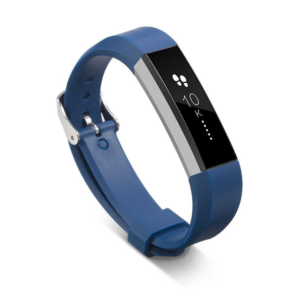 marque generique - Bracelet en silicone souple remplacement pour Fitbit Alta / Alta HR - Bleu foncé - Autres accessoires smartphone