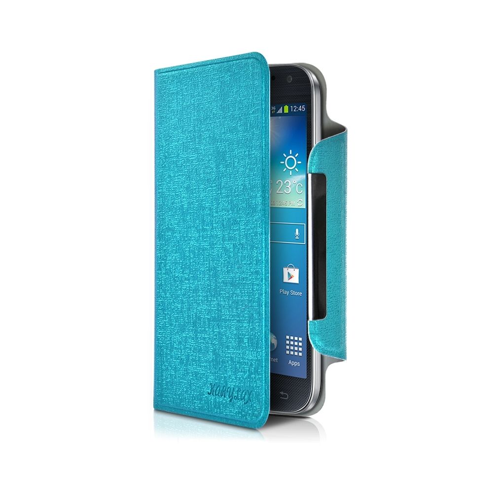 Karylax - Housse Etui à Rabat Universel XL Couleur Turquoise pour Samsung Galaxy A7 - Autres accessoires smartphone