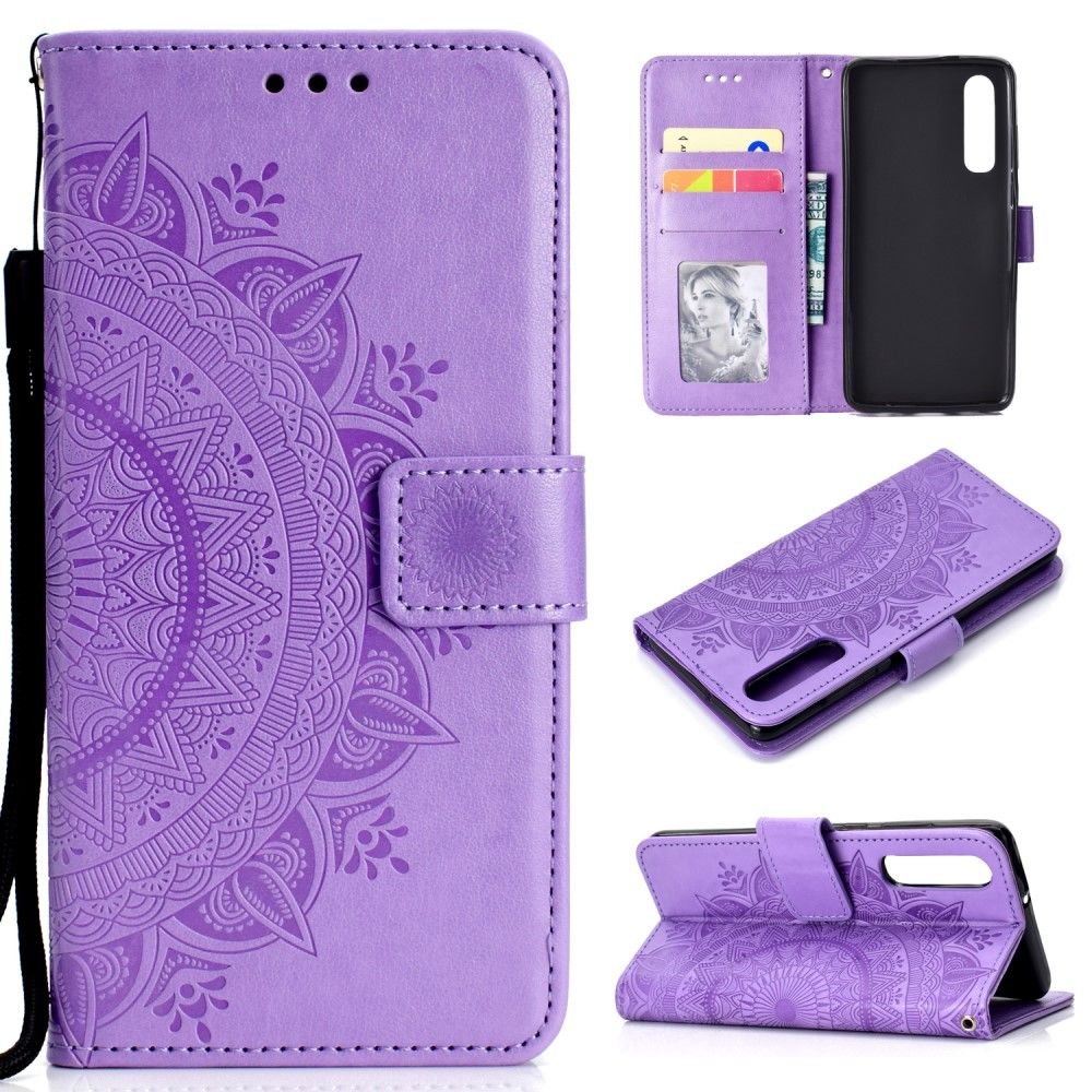 marque generique - Etui en PU fleur de mandala violet pour votre Huawei P30 - Autres accessoires smartphone