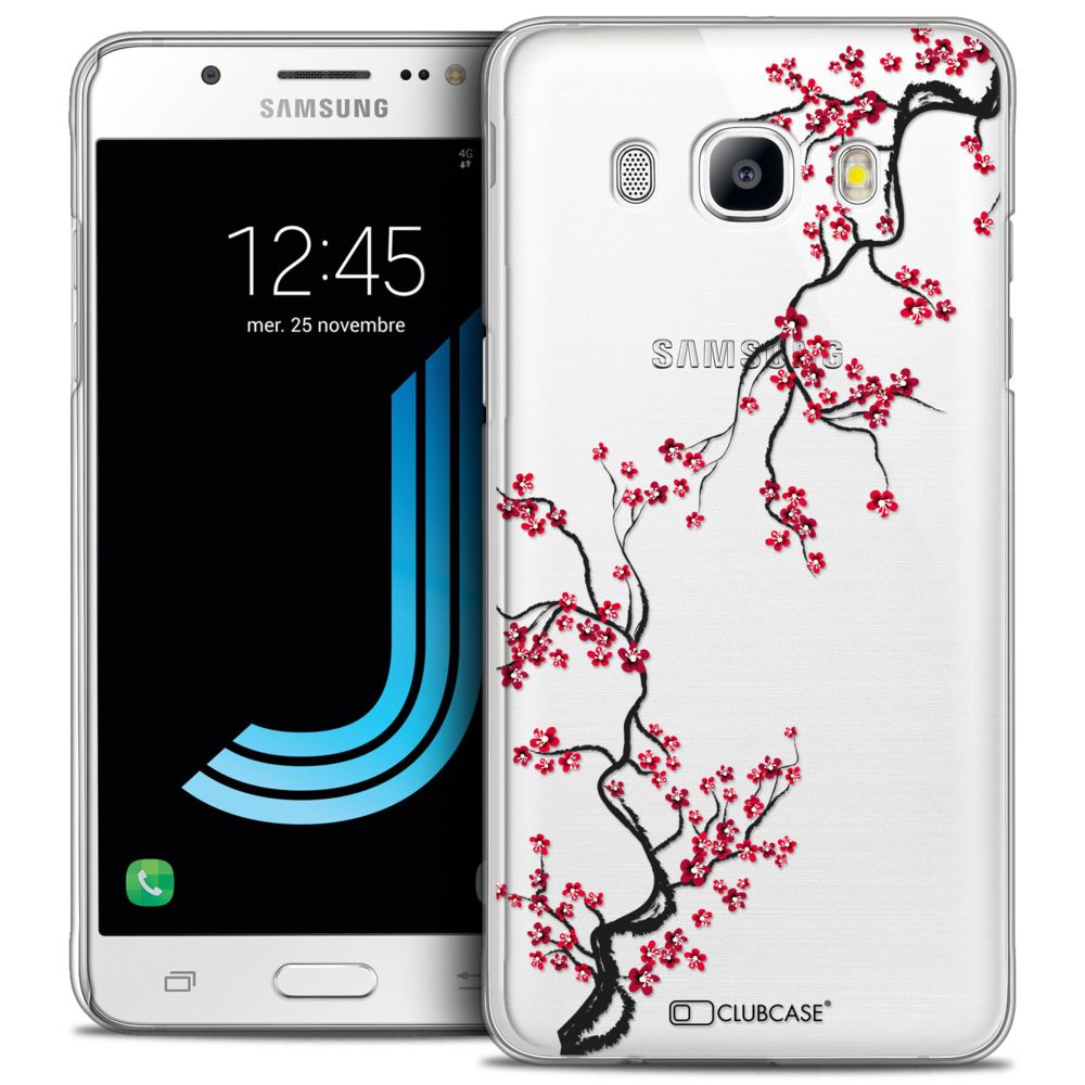 Caseink - Coque Housse Etui Samsung Galaxy J5 2016 (J510) [Crystal Rigide HD Collection Summer Design Sakura - Rigide - Ultra Fin - Imprimé en France] - Coque, étui smartphone