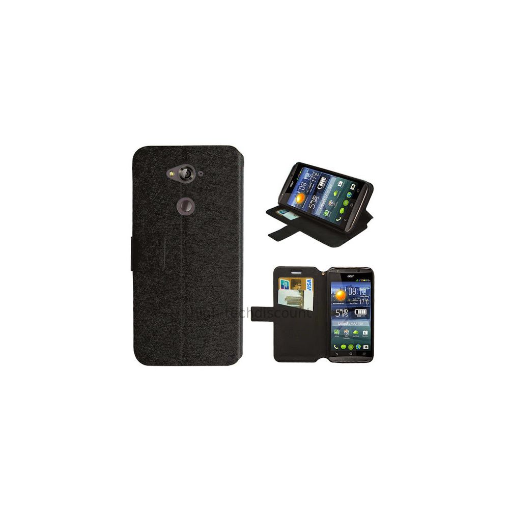 Htdmobiles - Housse etui coque pochette portefeuille pour Acer Liquid E600 + film ecran - NOIR - Autres accessoires smartphone