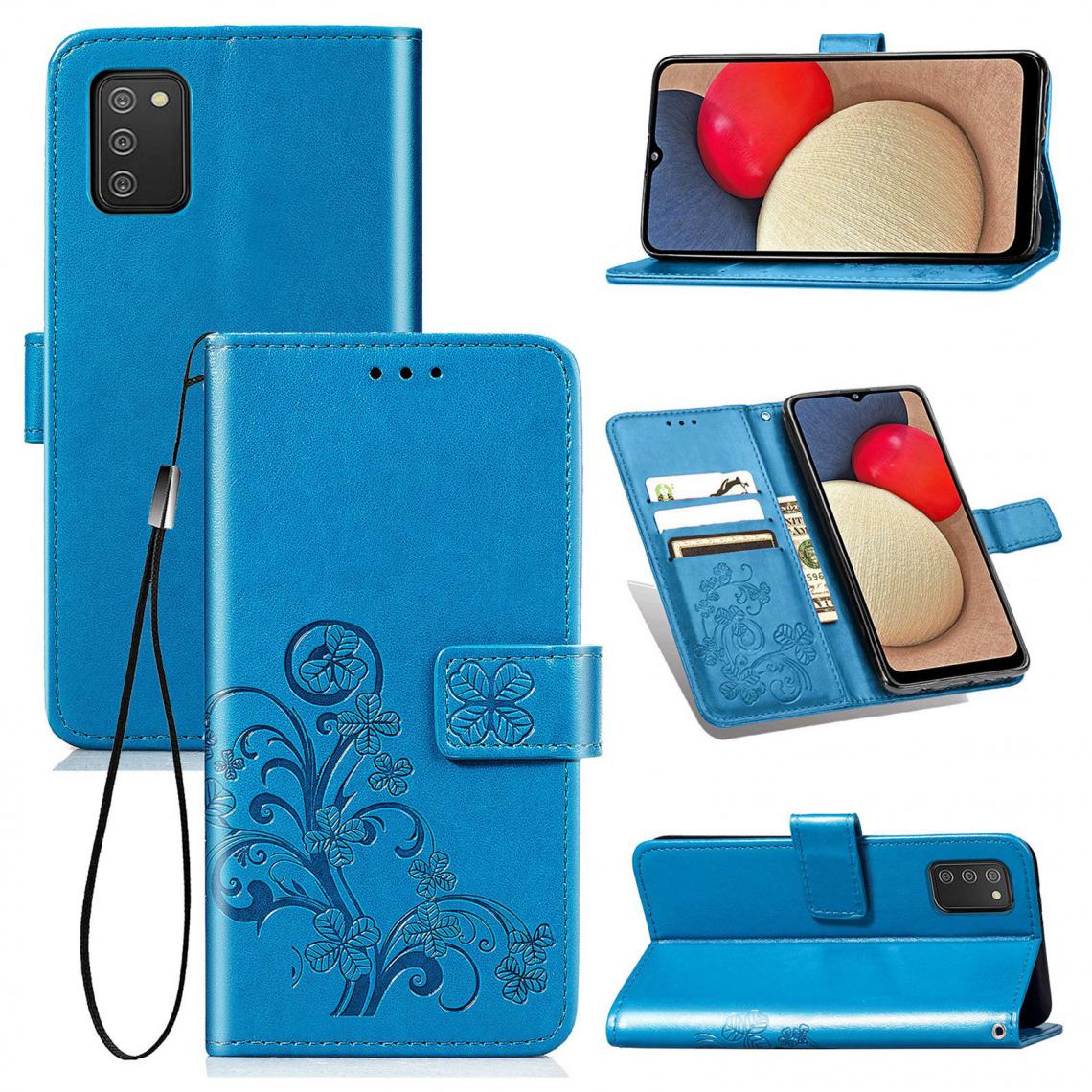 OtterBox - Samsung Galaxy A02S Housse Etui Coque de protection type portefeuille (lys) [Bleu] - Coque, étui smartphone