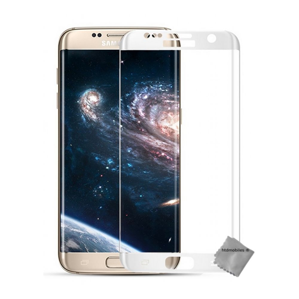 Htdmobiles - Film protection verre trempe incurve integral Samsung G935 Galaxy S7 Edge -BLANC - Protection écran smartphone