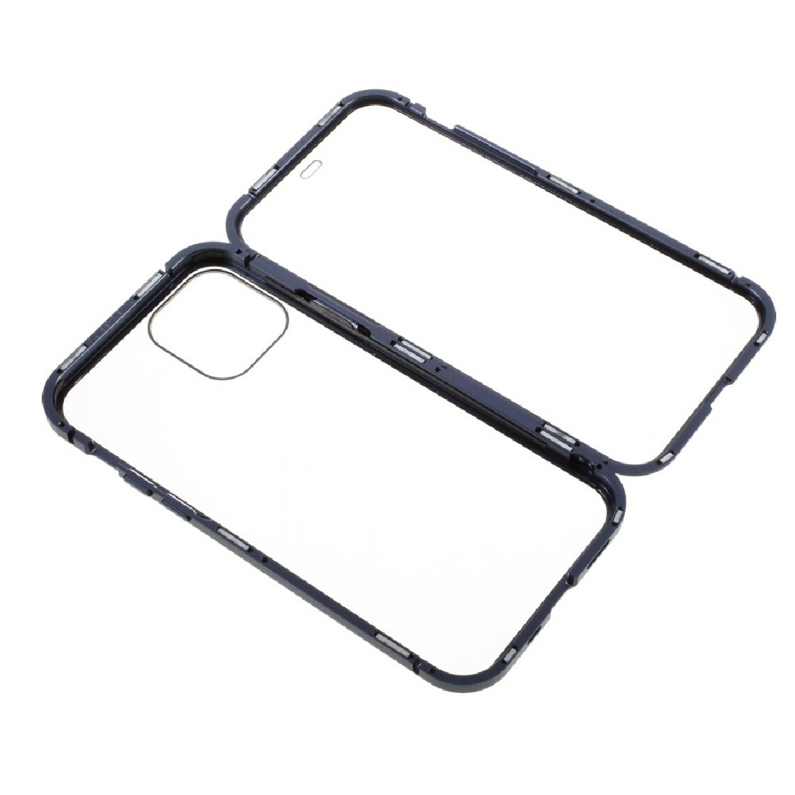 Other - Coque en cadre métallique couverture complète magnétique du cadre double face gris pour votre Apple iPhone 12/12 Pro - Coque, étui smartphone