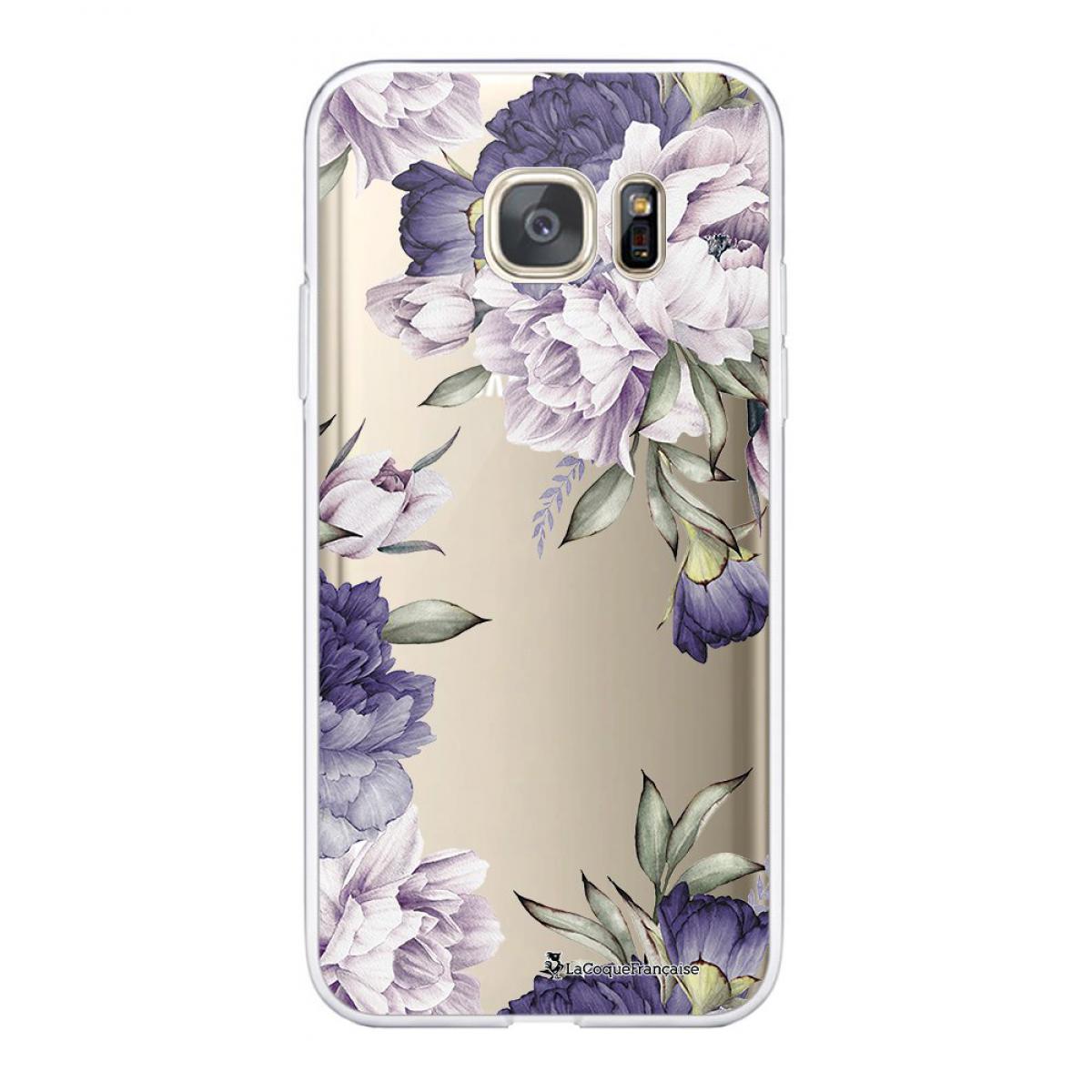 La Coque Francaise - Coque Samsung Galaxy S7 souple transparente Pivoines Violettes Motif Ecriture Tendance La Coque Francaise - Coque, étui smartphone