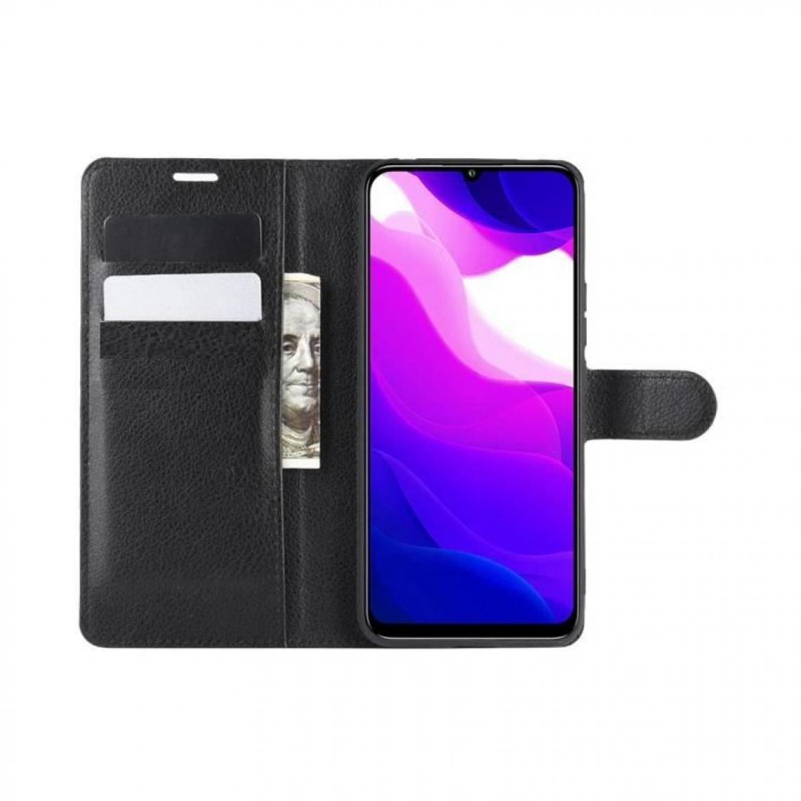 Generic - Coque Portefeuille Noir pour Xiaomi Mi 10 Lite - Coque, étui smartphone