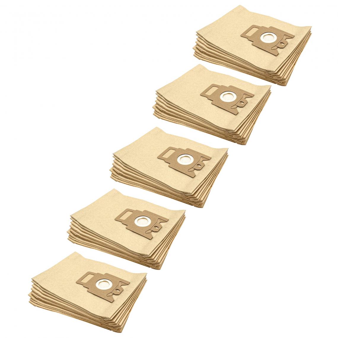 Vhbw - vhbw 50x Sacs compatible avec Miele Gold 2000, K/K, Medicair mini aspirateur - papier, Typ M, 28cm x 19,5cm, couleur sable - Accessoire entretien des sols
