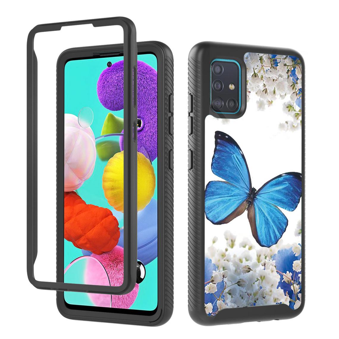 OtterBox - Samsung Galaxy A51 Housse Etui Coque de protection (3 in 1) [Bleu Papillon] - Coque, étui smartphone