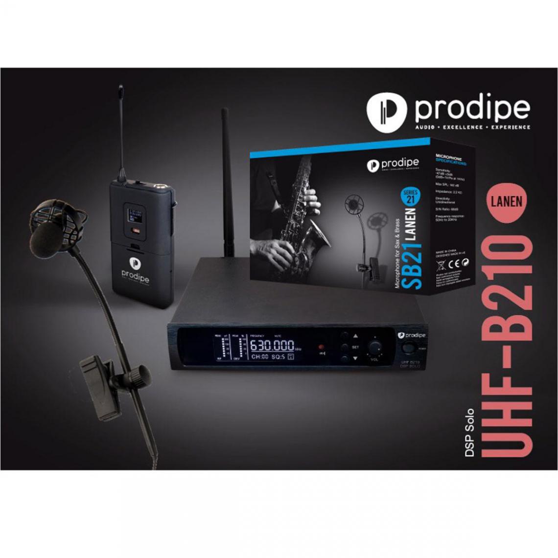 Prodipe - PRODIPE PROUHFSB21DSPPAK - Pack Système Prodipe UHF B210 DSP + Micro SB21 - Micros instrument