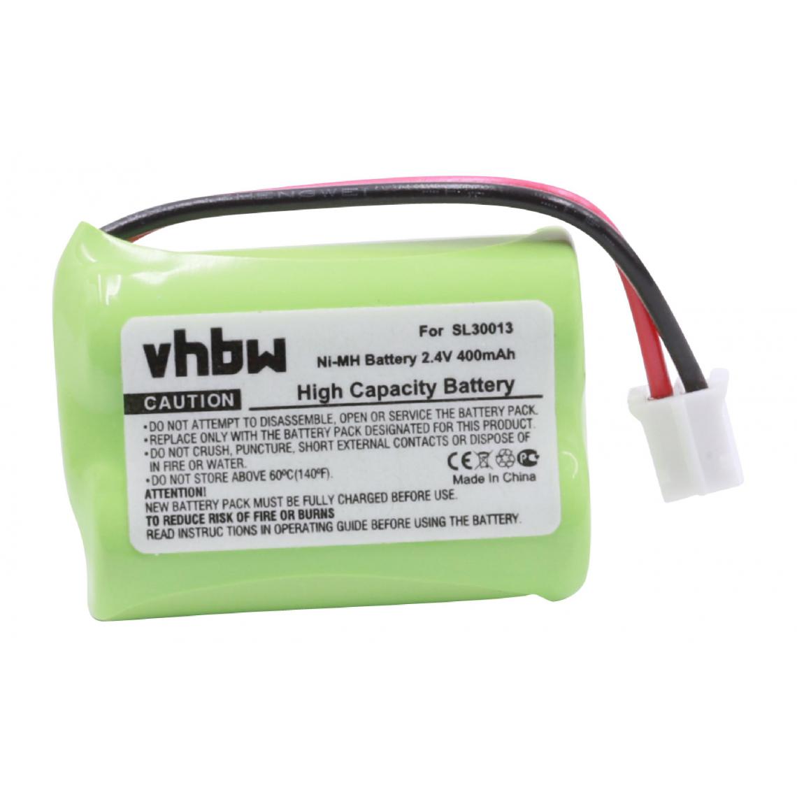 Vhbw - vhbw Batterie compatible avec Switel MD 9300, 9500, 9600, 9700 téléphone fixe sans fil (400mAh, 2,4V, NiMH) - Batterie téléphone