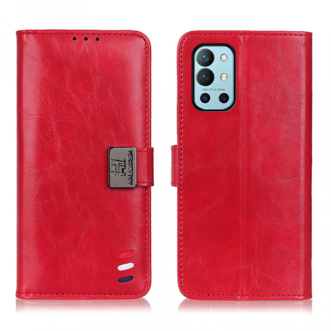 Other - Etui en PU Tresse tricolore avec support rouge pour votre OnePlus 9R - Coque, étui smartphone