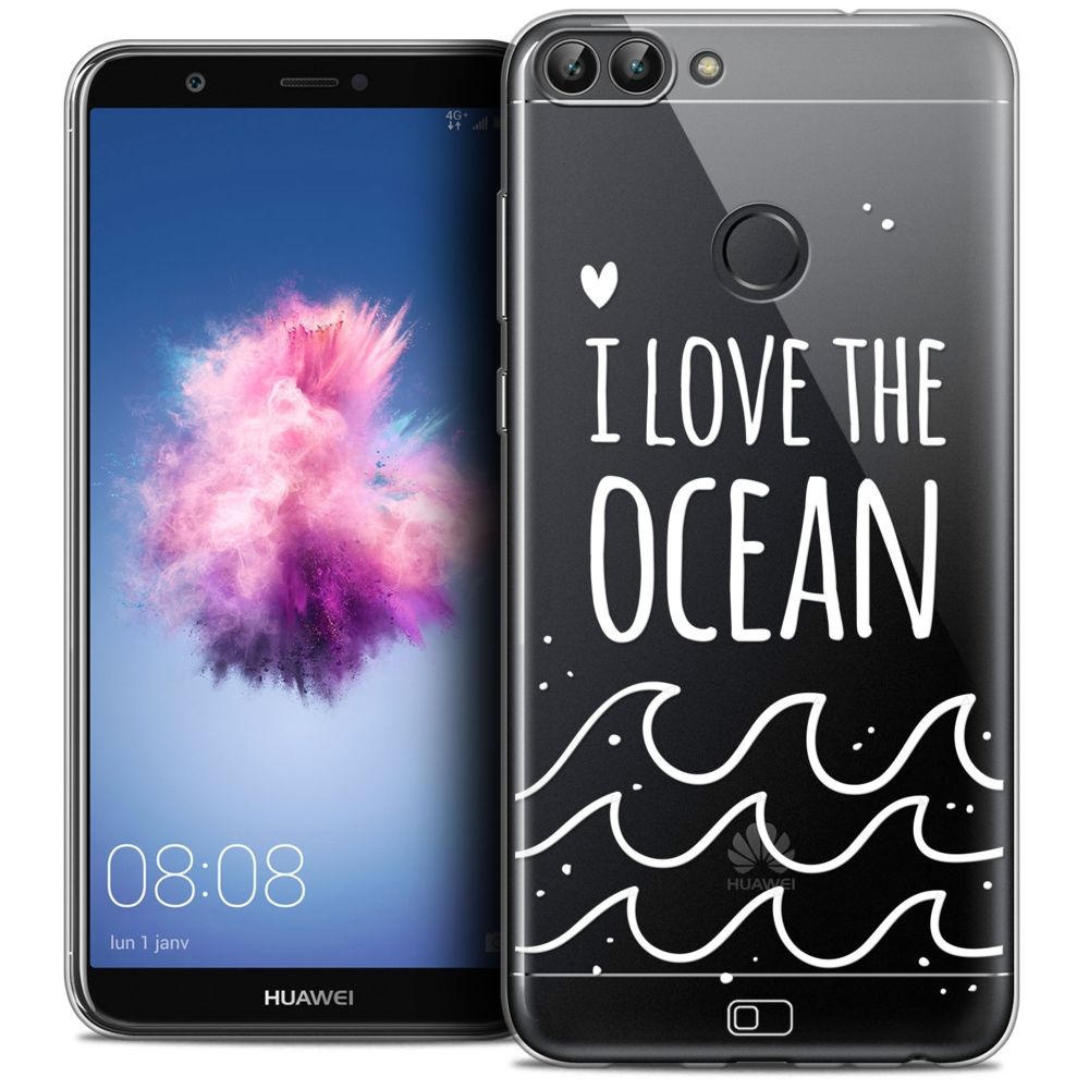 Caseink - Coque Housse Etui Huawei P Smart (5.7 ) [Crystal Gel HD Collection Summer Design I Love Ocean - Souple - Ultra Fin - Imprimé en France] - Coque, étui smartphone