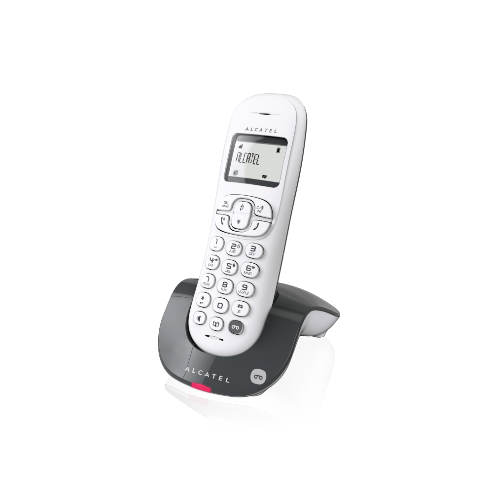 Alcatel - Téléphone Fixe Sans fil avec répondeur C250 Solo Gris - Téléphone fixe filaire