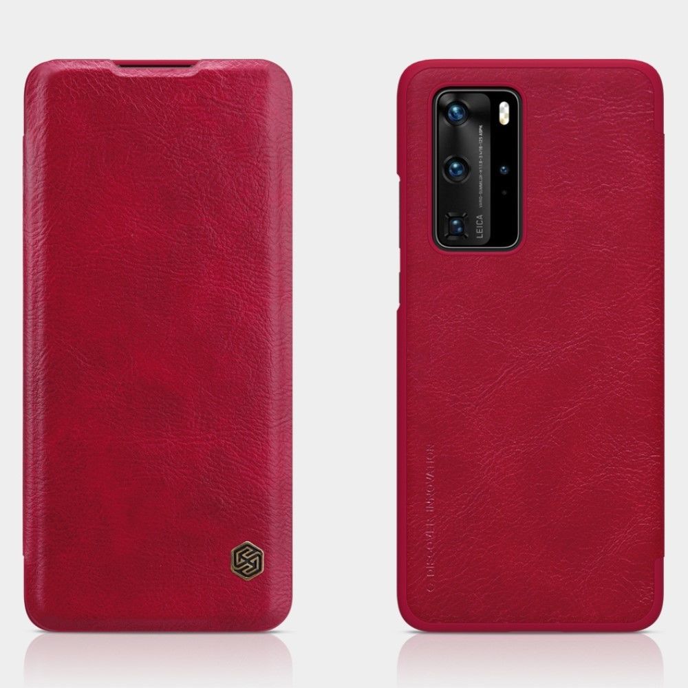 Nillkin - Etui en PU avec porte-carte rouge pour votre Huawei P40 Pro - Coque, étui smartphone