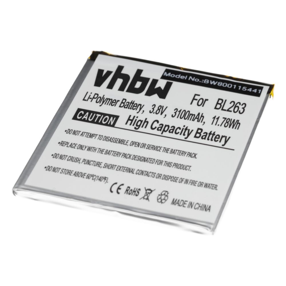 Vhbw - vhbw Li-Polymère batterie 3100mAh (3.85V) pour téléphone portable mobil smartphone Lenovo Z2 Pro Exclusive Edition TD-LTE Dual SIM, Zuk Z2 Pro - Batterie téléphone