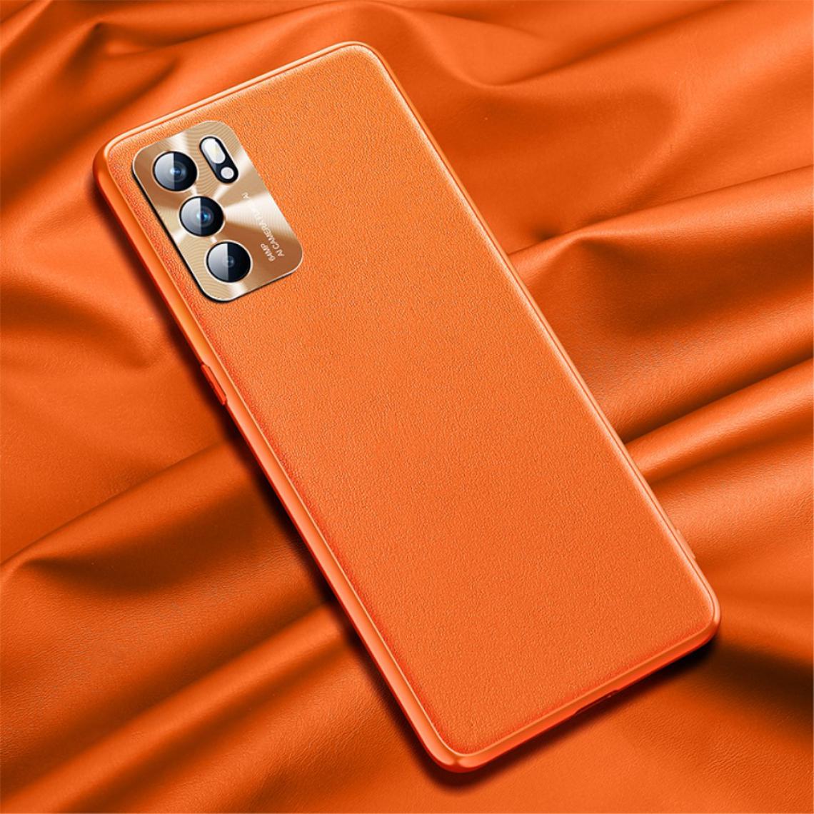 Other - Coque en TPU CD Veins Hybrid Precise Camera Cutout Hole orange pour votre Oppo Reno6 5G - Coque, étui smartphone