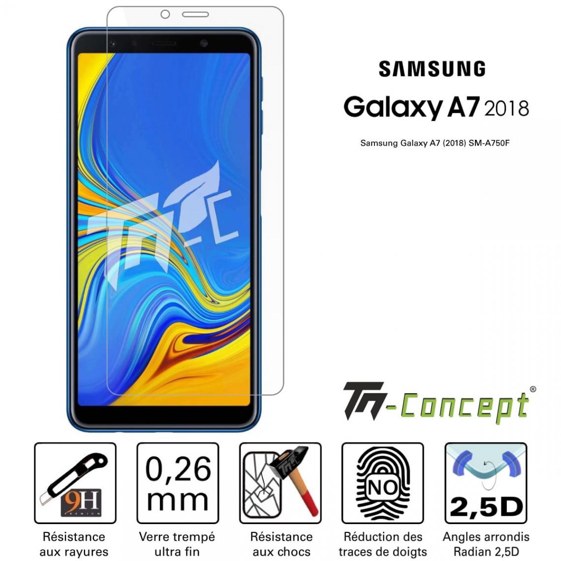 Tm Concept - Verre trempé - Samsung Galaxy A7 (2018) - TM Concept® - Protection écran smartphone