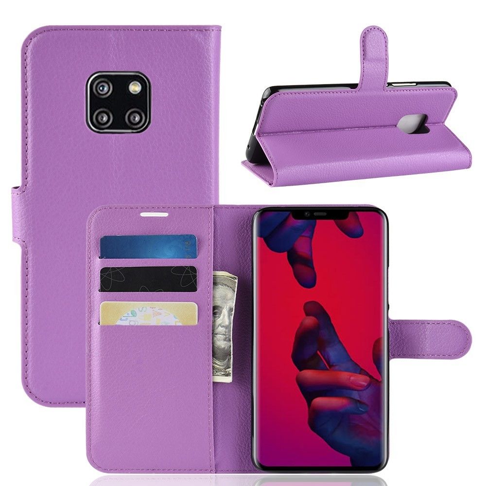 marque generique - Etui en PU litchi violet pour votre Huawei Mate 20 Pro - Autres accessoires smartphone