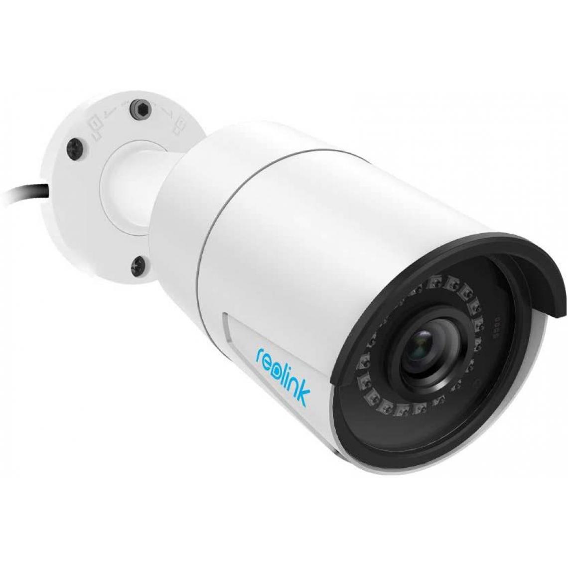 Reolink - Caméra IP 5MP Extérieur PoE -RLC-410-5MP - Caméra de Surveillance Vision Nocturne IR 30m, Détection de Mouvement et Etanche IP66 - Caméra de surveillance connectée