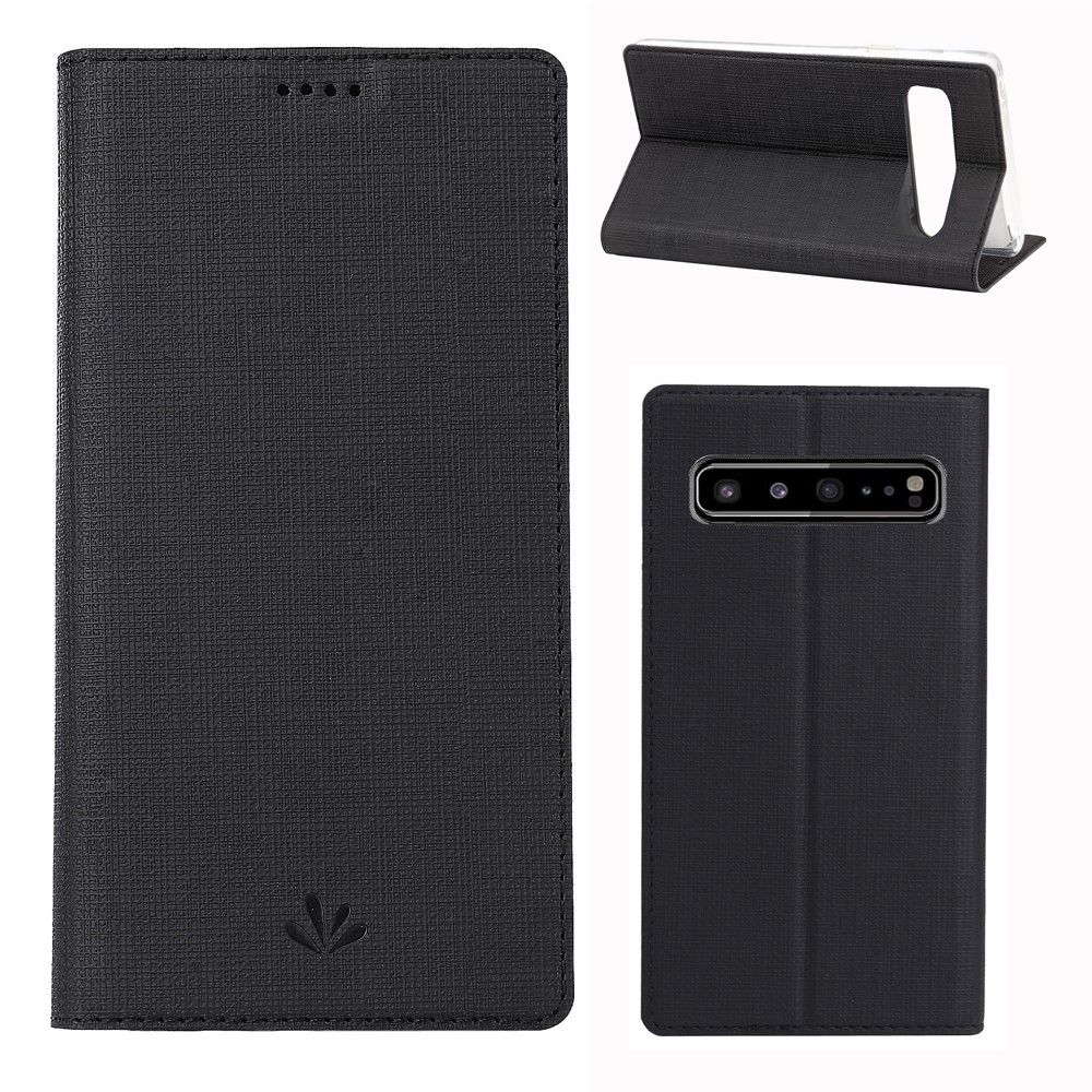 marque generique - Etui en PU avec porte-cartes et support noir pour votre Samsung Galaxy S10 5G - Coque, étui smartphone