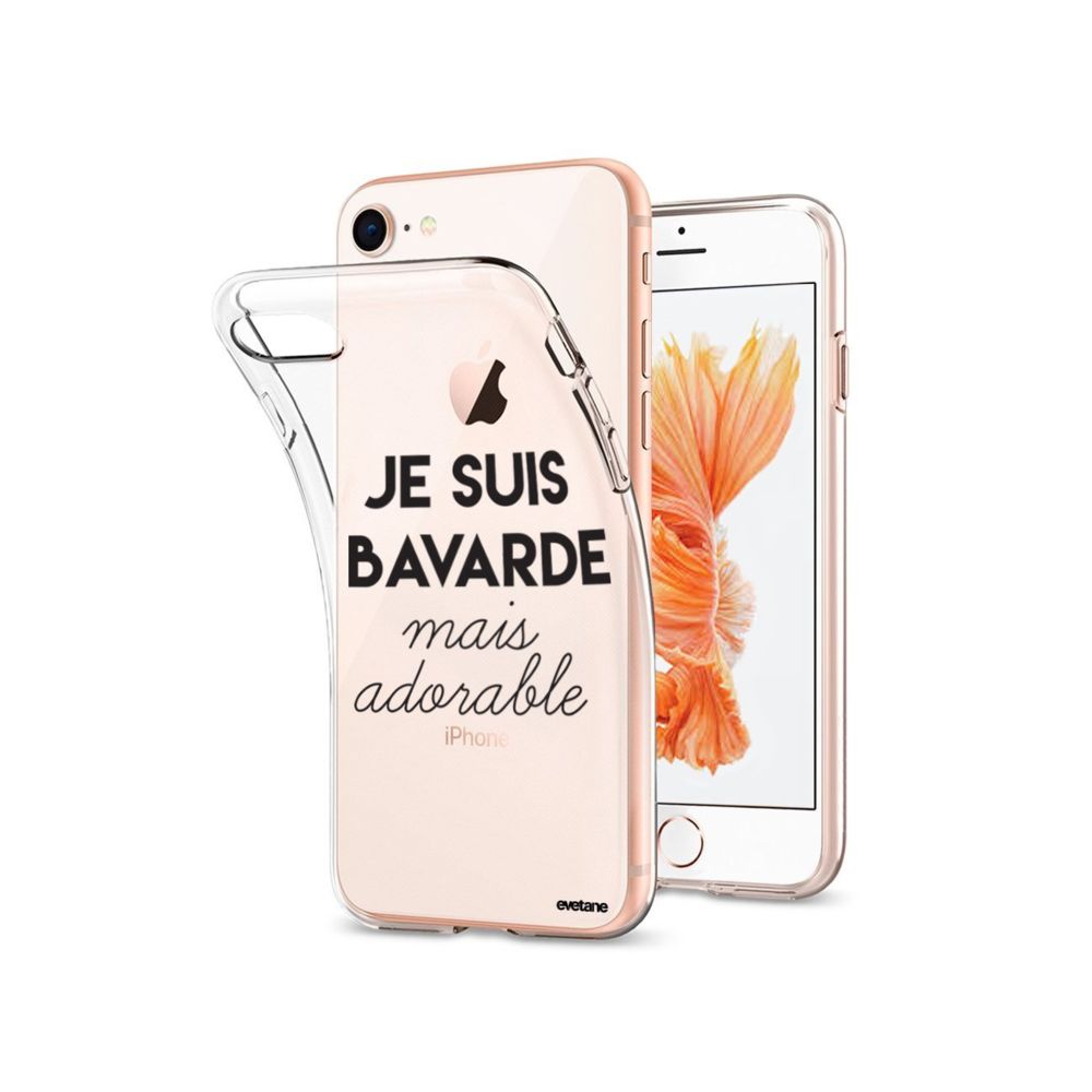 Evetane - Coque iPhone 7/8/ iPhone SE 2020 souple transparente Bavarde Mais Adorable Motif Ecriture Tendance Evetane. - Coque, étui smartphone