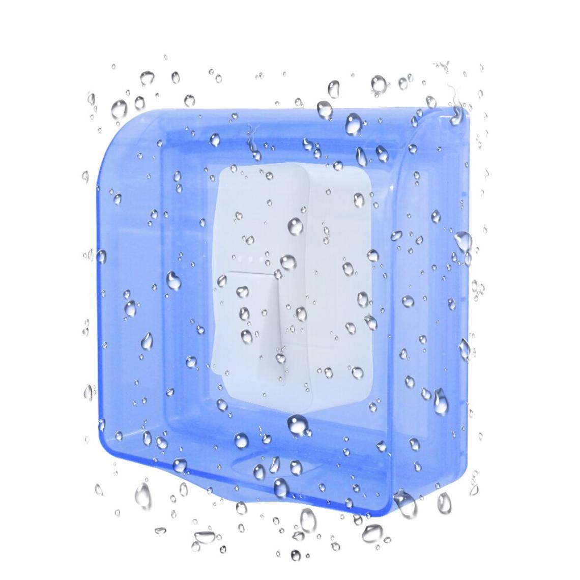 Universal - Nouveau petit boîtier bleu transparent anti-éclaboussures modèle 118 1/2 prise de commutation couvercle de protection prise boîtier étanche(Transparent) - Sonnette et visiophone connecté