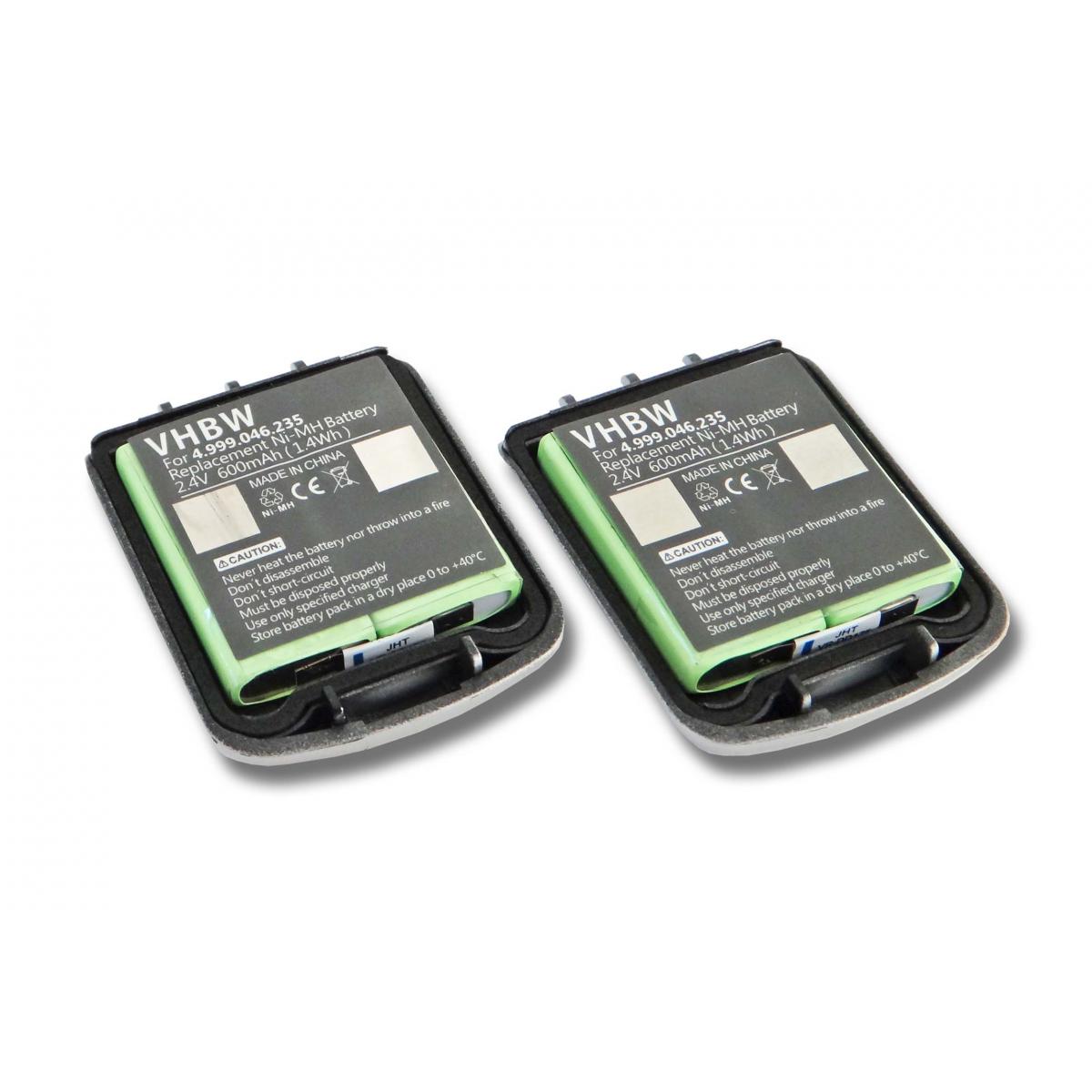 Vhbw - vhbw 2x Batterie 600mAh (2.4V) avec cache batterie pour téléphone fixe sans fil Nortel C4065R comme NTTQ49MAE6, 4999046235. - Batterie téléphone