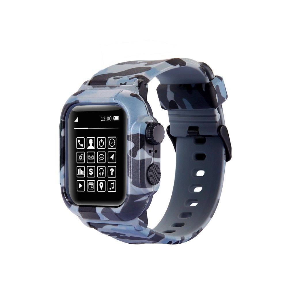 marque generique - Bracelet en TPU style camure imperméable imprimé léopard camo avec sangle camouflage pour votre Apple Watch Series 3/2/1 42mm - Accessoires bracelet connecté