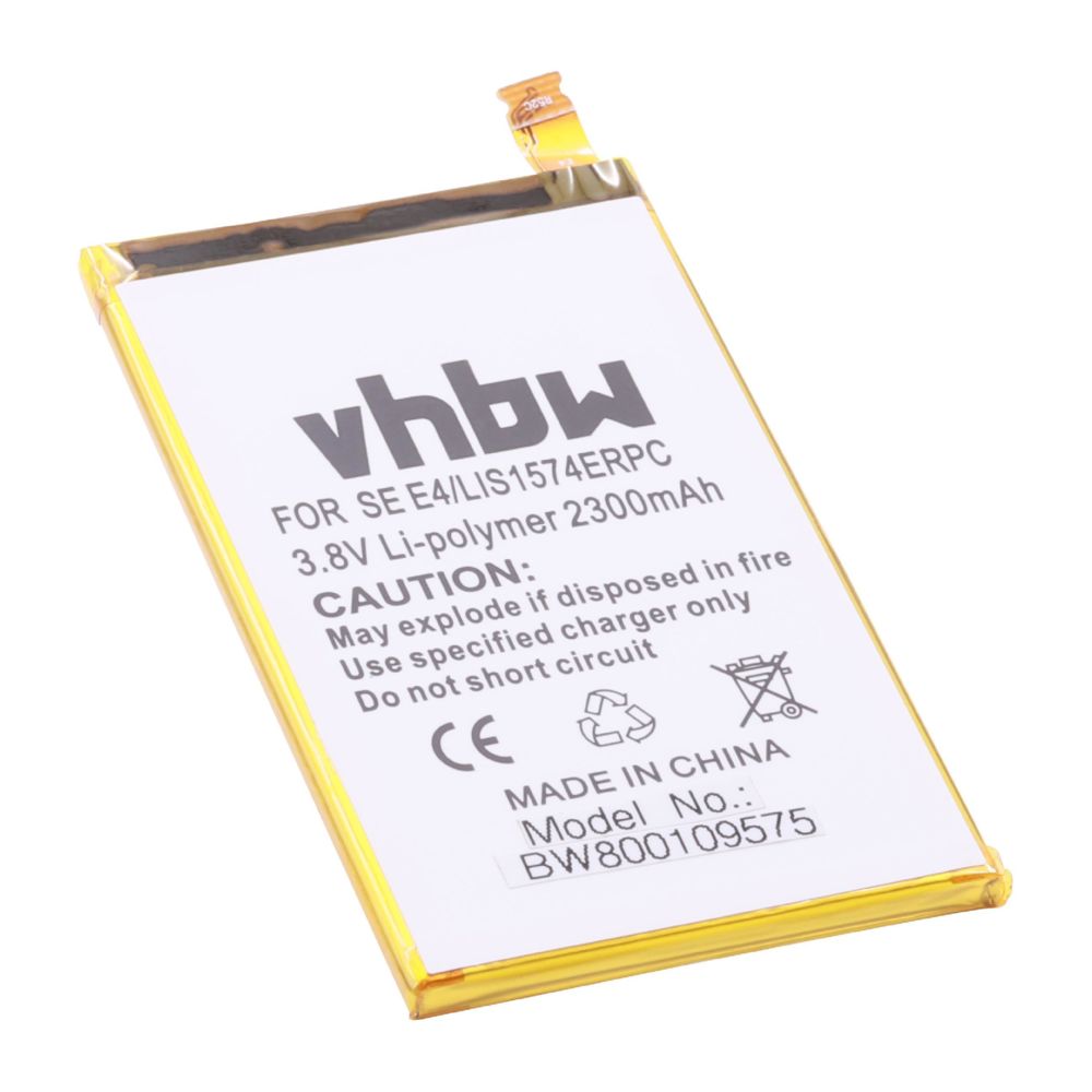 Vhbw - vhbw Li-Polymer Batterie 2300mAh (3.8V) pour téléphone portable Sony E2003, E2006, E2033, E2043, E2053, E2104, E2105 comme LIS1574ERPC. - Batterie téléphone