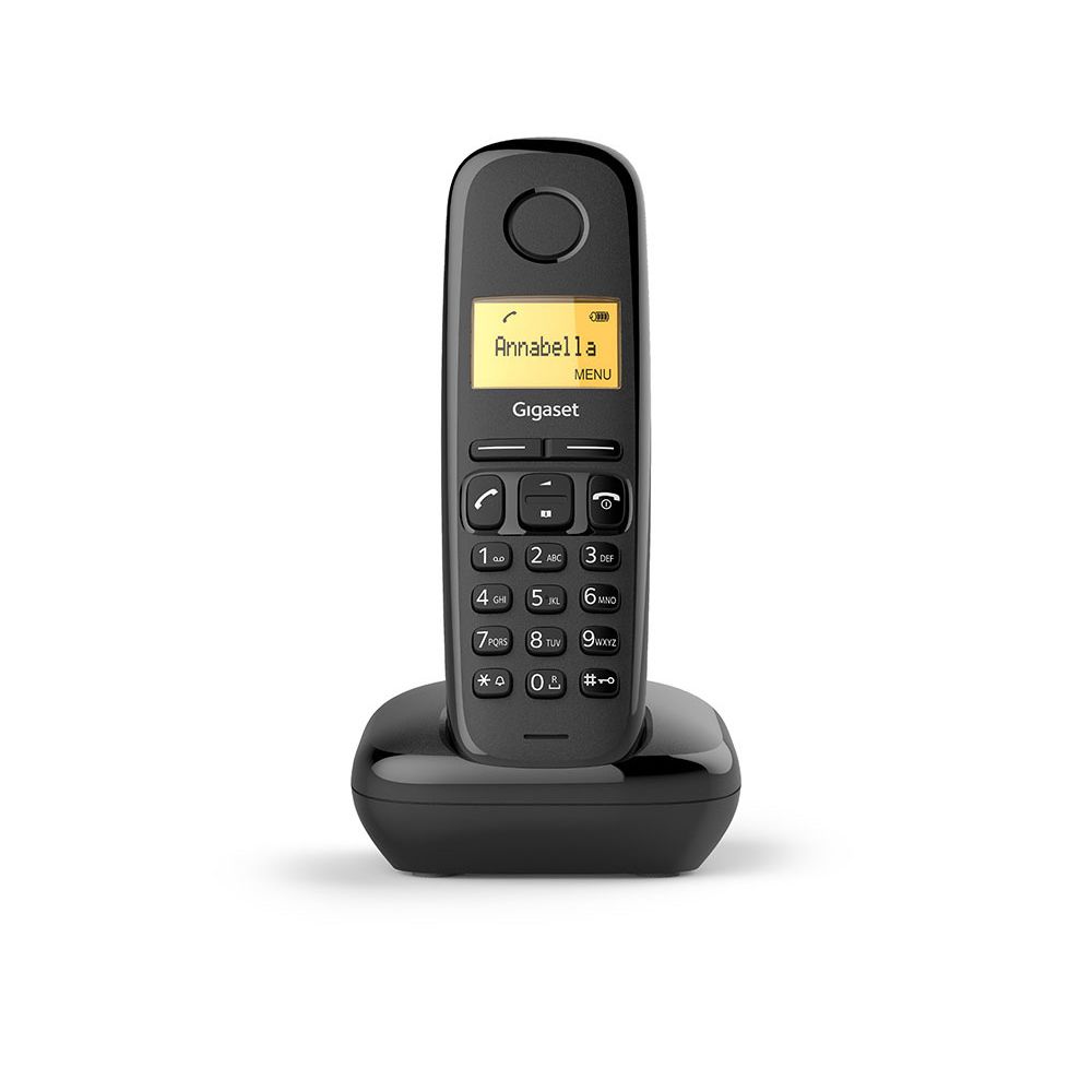 Gigaset - Téléphone fixe sans fil Solo - A170 - Noir - Téléphone fixe filaire