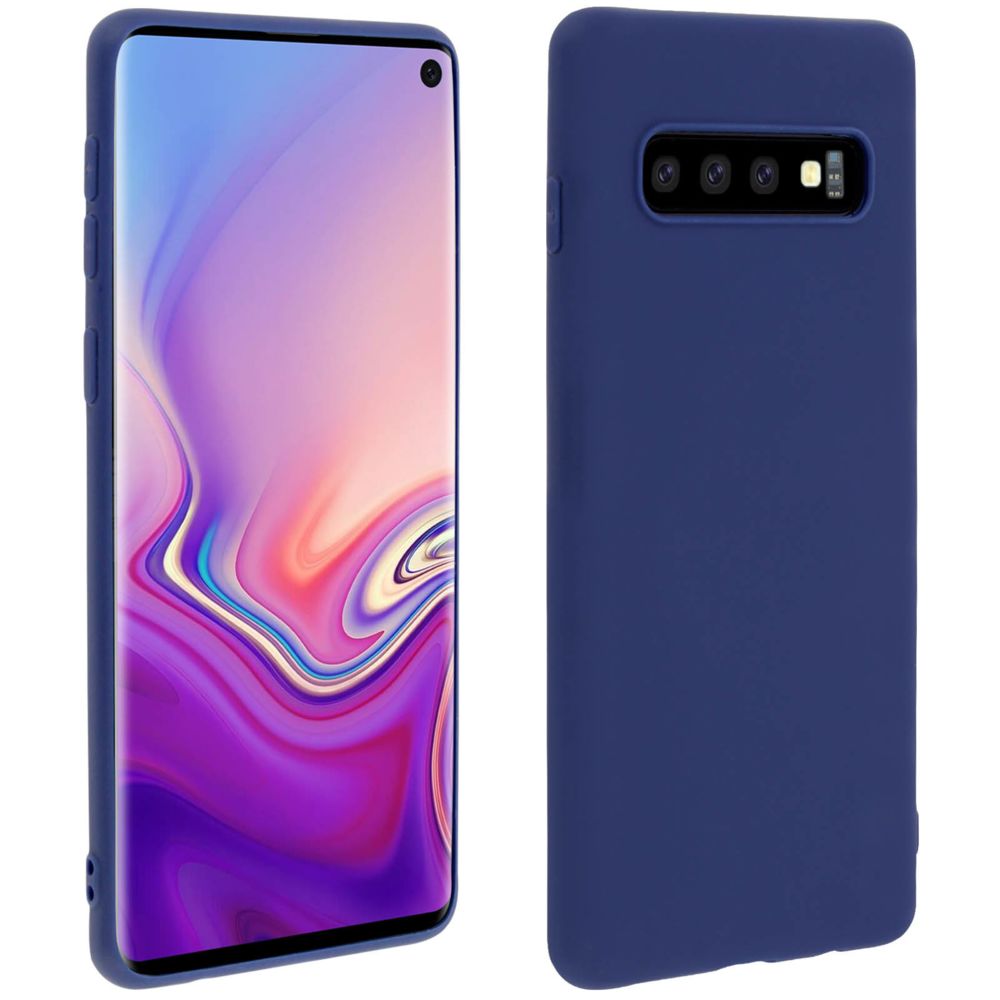 Forcell - Coque Samsung Galaxy S10 Protection Silicone Gel Souple Soft Touch - Bleu nuit - Coque, étui smartphone