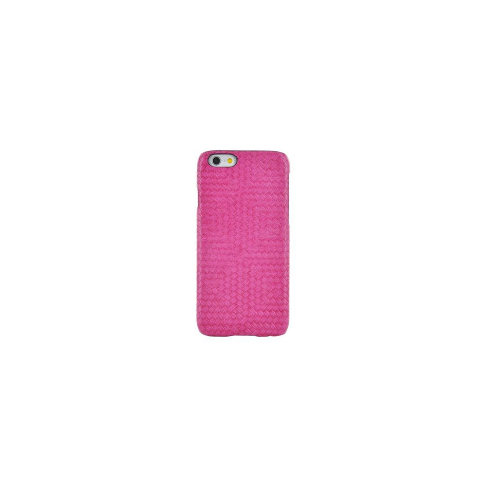 Bigben - Coque rigide rose en cuir tressé pour iPhone 6 et iPhone 6S - Coque, étui smartphone
