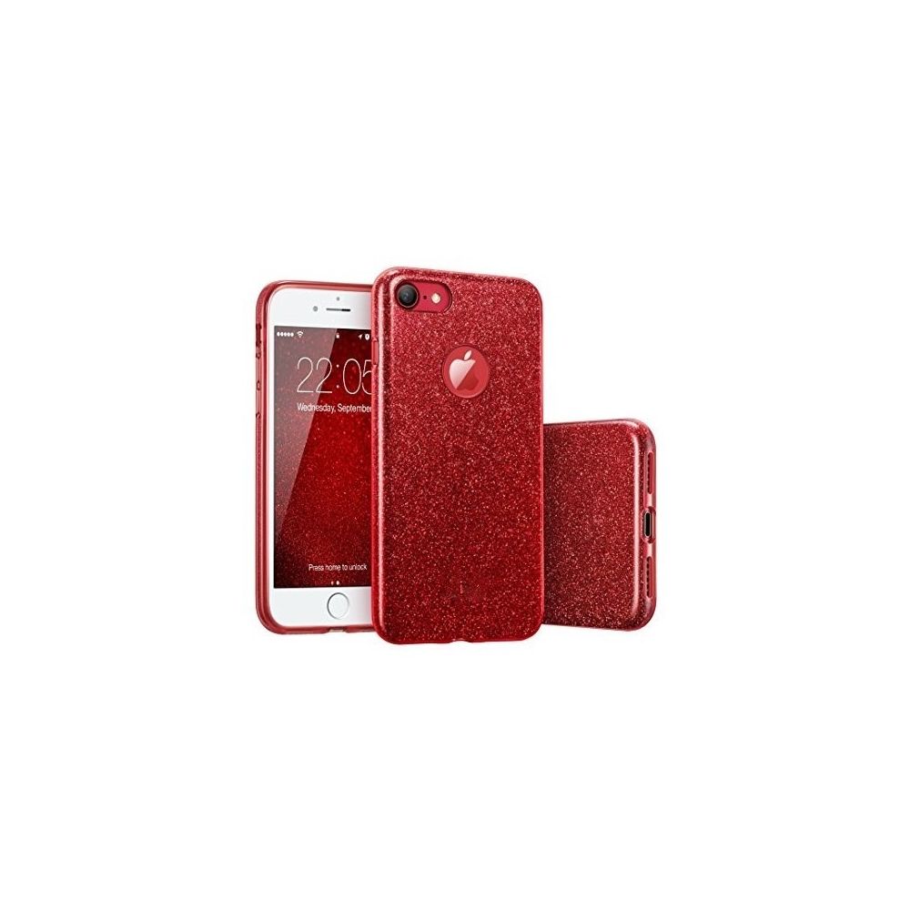 marque generique - Coque Anti Choc Brillant Rouge pour Samsung Galaxy J4 Plus + Film Verre Trempé - Coque, étui smartphone