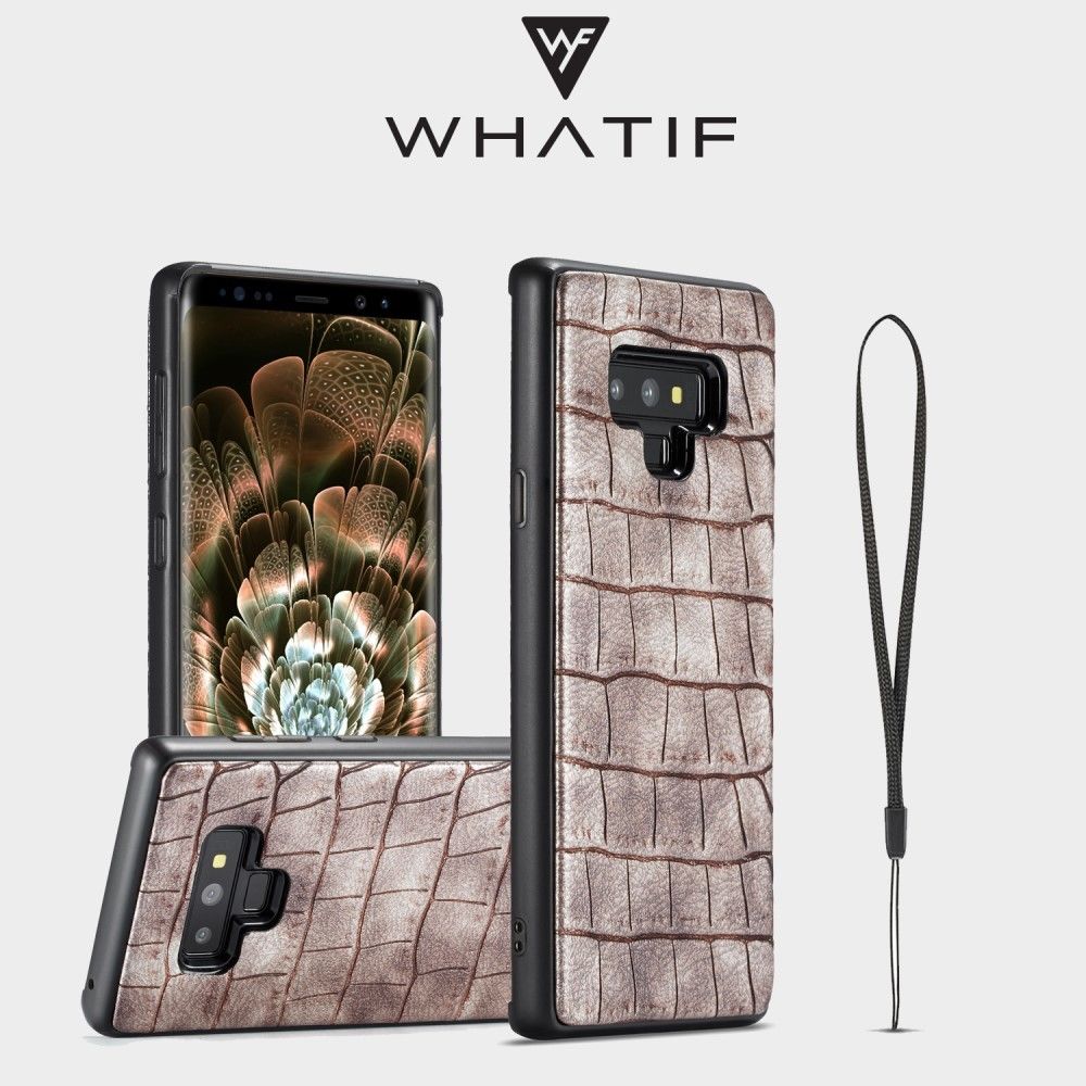 marque generique - Etui en PU crocodile enduit rigide café pour votre Samsung Galaxy Note 9 - Autres accessoires smartphone