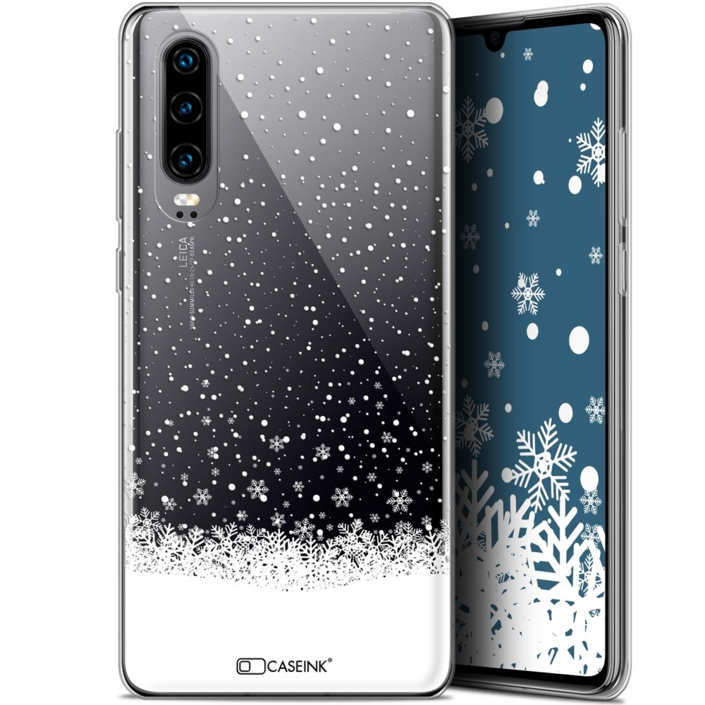 Caseink - Coque Pour Huawei P30 (6.1 ) [Gel HD Collection Noël 2017 Design Flocons de Neige - Souple - Ultra Fin - Imprimé en France] - Coque, étui smartphone