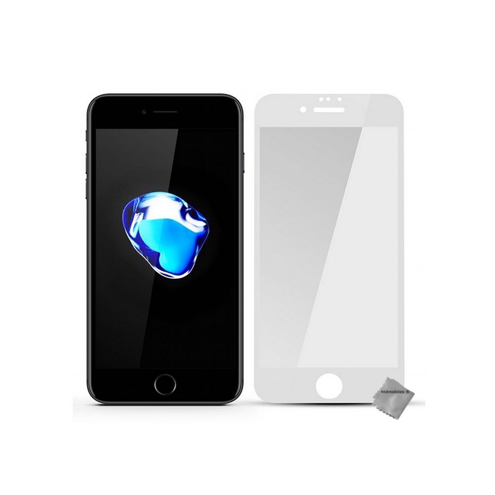 Htdmobiles - Film de protection verre trempe incurve integral pour Apple iPhone 8 - BLANC - Protection écran smartphone