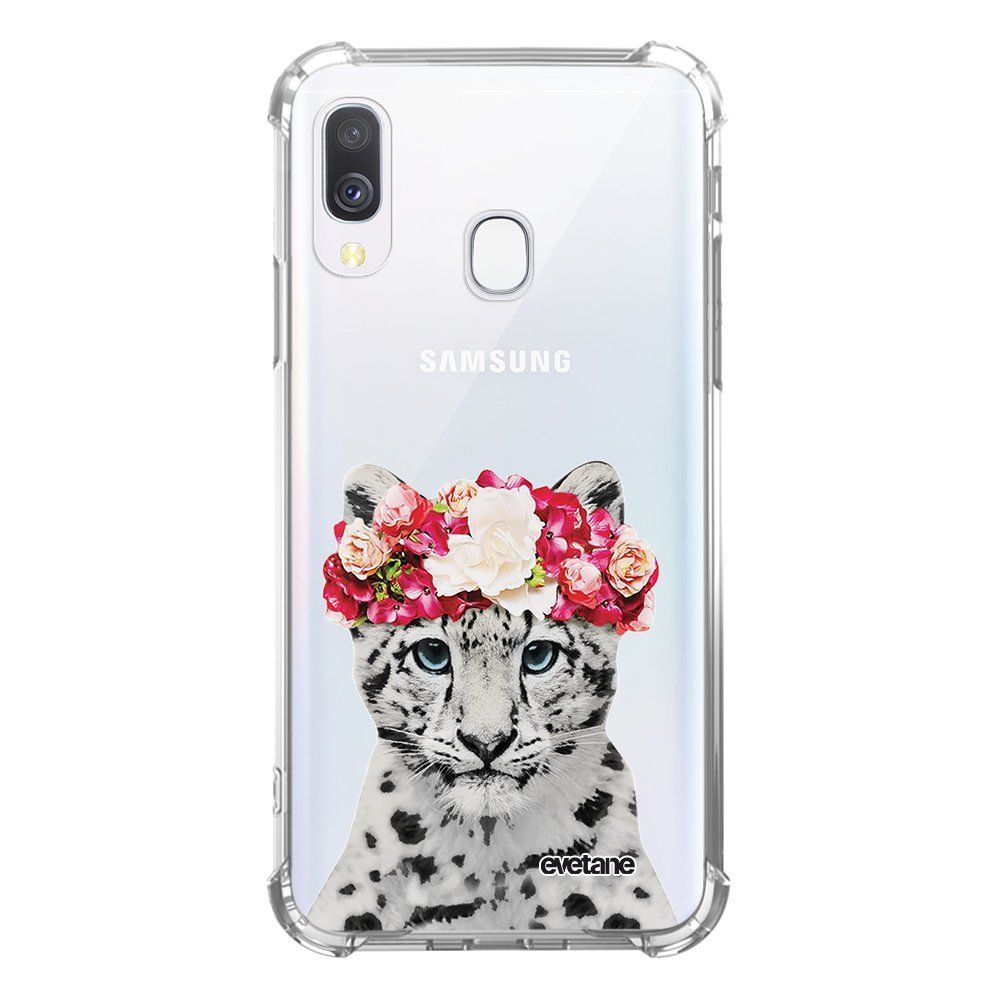 Evetane - Coque Samsung Galaxy A40 anti-choc souple avec angles renforcés transparente Leopard Couronne Evetane - Coque, étui smartphone