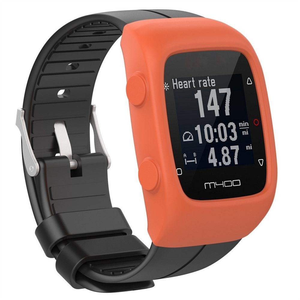 Wewoo - Protection écran Étui de en silicone Smart Watch pour POLAR M430 Orange - Accessoires montres connectées