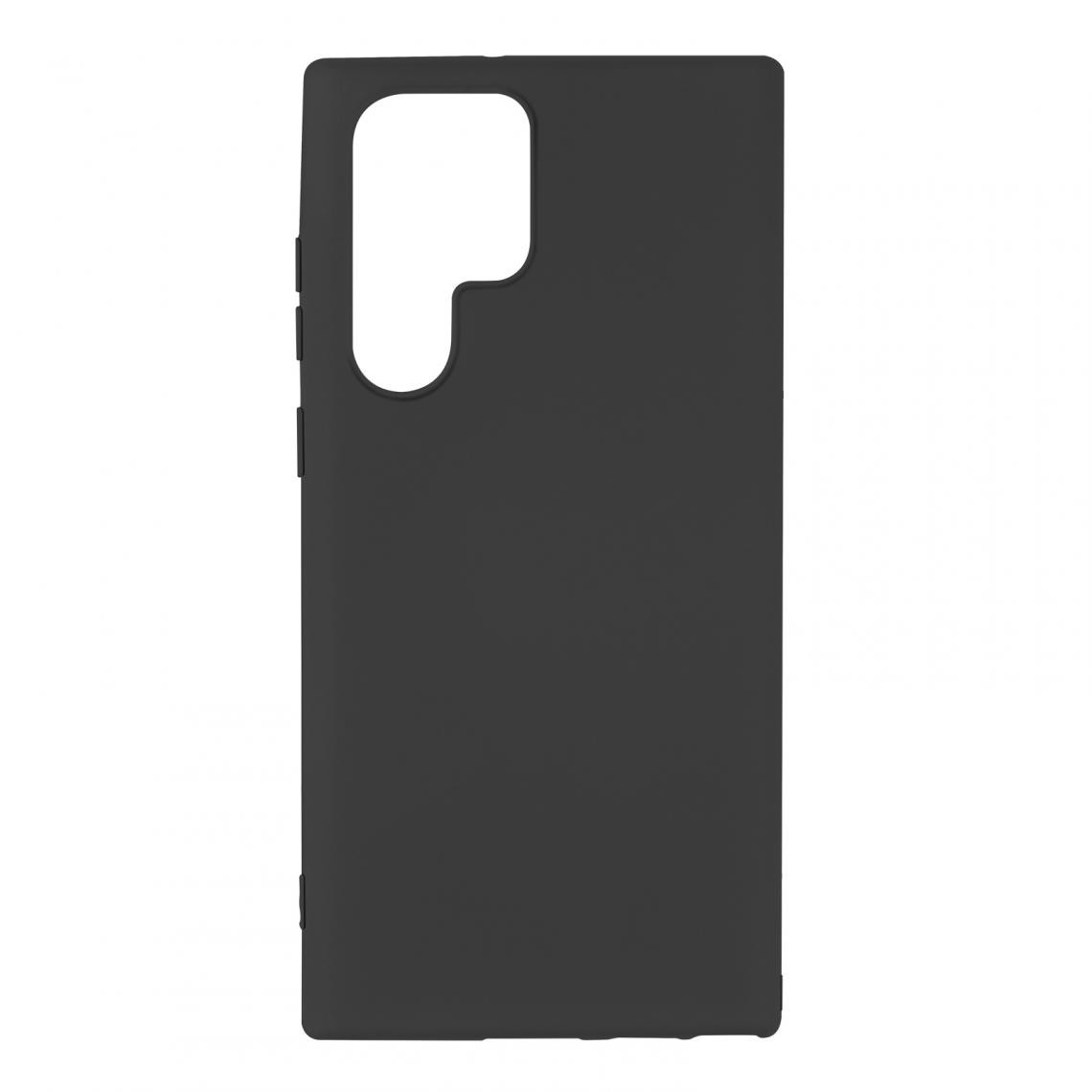 Avizar - Coque Samsung S22 Ultra Silicone Noir - Coque, étui smartphone