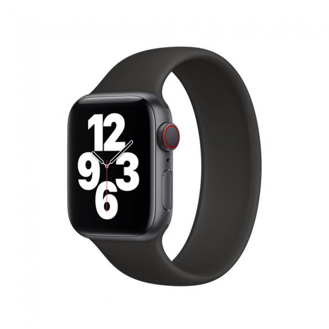 Phonecare - Bracelet en Silicone Souple Solo pour Apple Watch Series 7 - 41mm (pulse:142-158mm) - noir - Autres accessoires smartphone