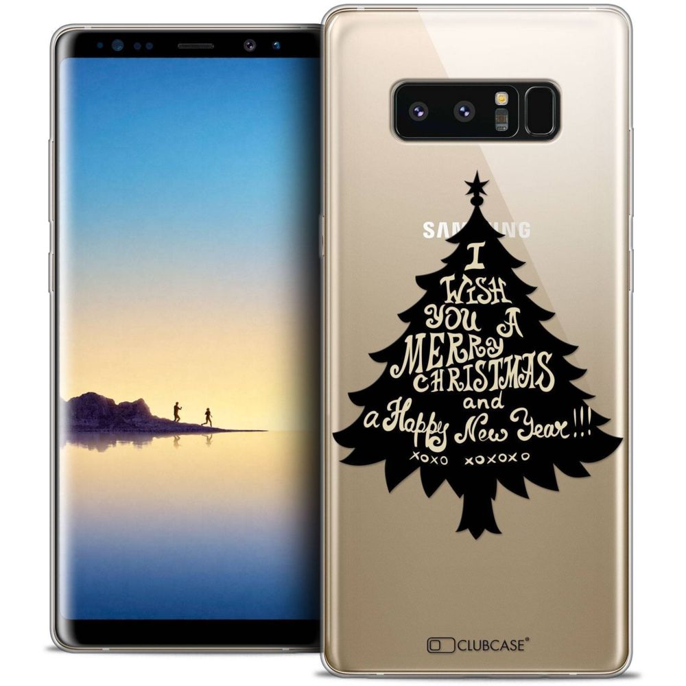 Caseink - Coque Housse Etui Samsung Galaxy Note 8 (6.3 ) [Crystal Gel HD Collection Noël 2017 Design XOXO Tree - Souple - Ultra Fin - Imprimé en France] - Coque, étui smartphone