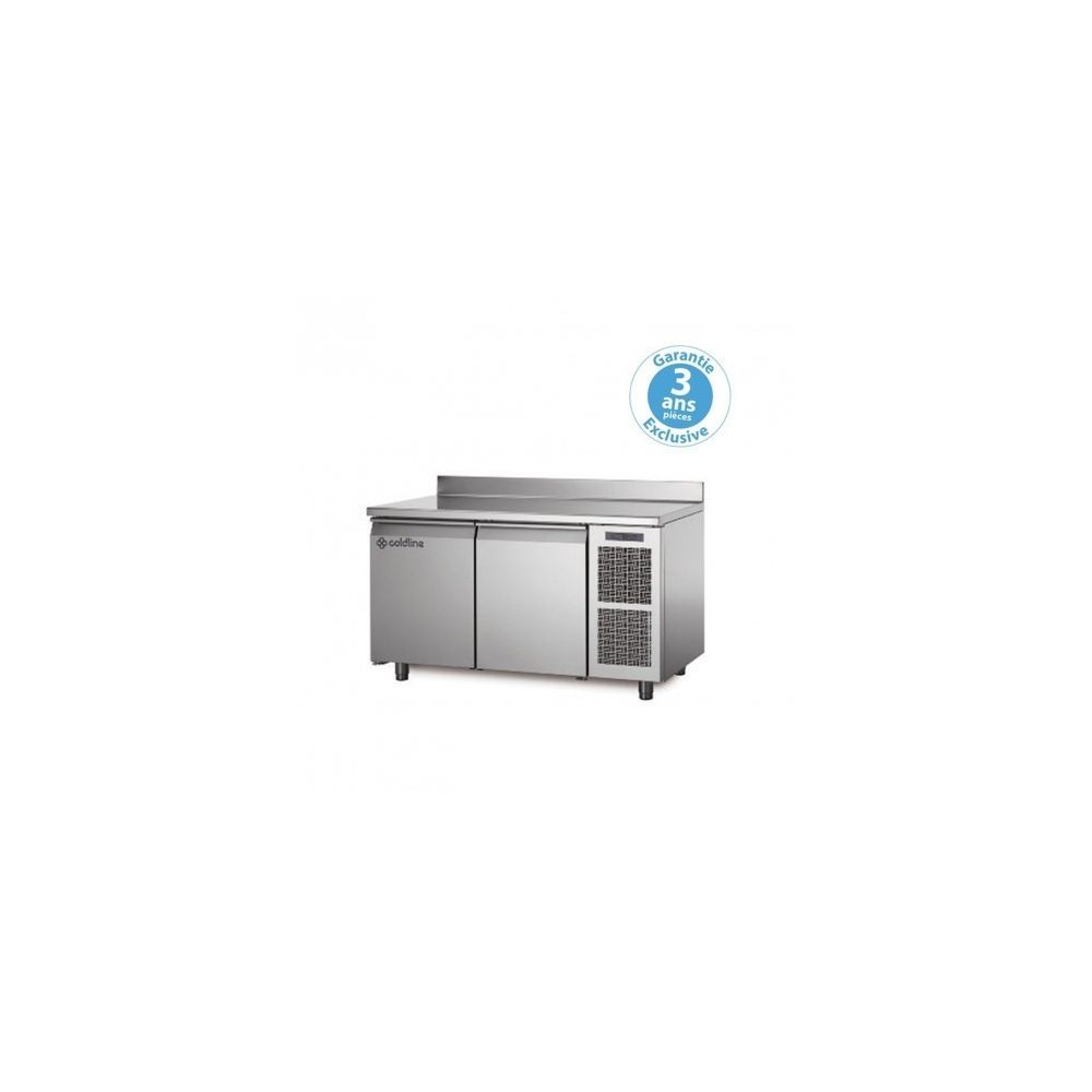 Materiel Chr Pro - Table réfrigérée négative master - groupe logé - 2 portes - 223 litres - avec dosseret - 2 PortesPleine - Réfrigérateur américain
