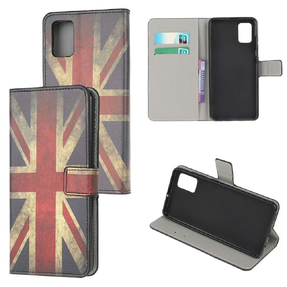 Other - Etui en PU impression de motifs avec support drapeau britannique pour votre Samsung Galaxy A02s - Coque, étui smartphone
